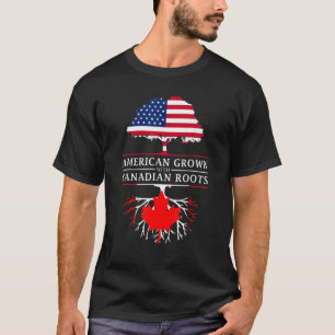Amerikaans gekweekt met Canadese wortels in Canada T-shirt