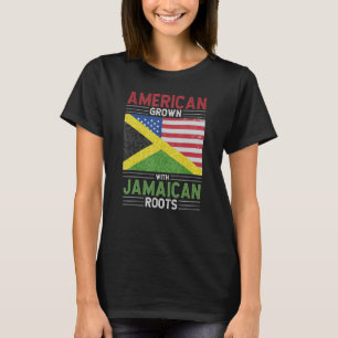 Amerikaans gekweekt met Jamaicaanse wortels erfgoe T-shirt