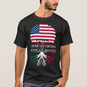 Amerikaans gekweekt met Mexicaanse wortels T-shirt