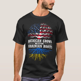 Amerikaans Gekweekt Met Oekraïense Wortels Boom VS T-shirt