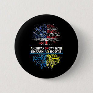 Amerikaans Gekweekt Met Oekraïense Wortels Verenig Ronde Button 5,7 Cm