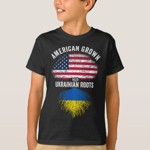 Amerikaans gekweekt met Oekraïense wortels VS Oekr T-shirt