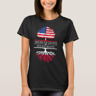 Amerikaans gekweekt met Poolse wortels Usa vlag bo T-shirt