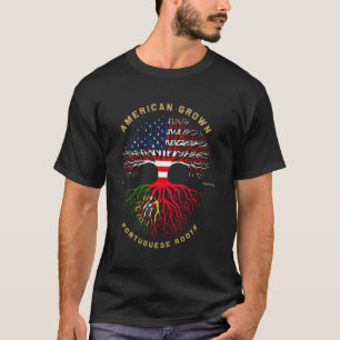 Amerikaans gekweekt met Portugese wortelboom Ameri T-shirt