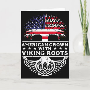 Amerikaans gekweekt met Viking wortels VS Vlag Boo Kaart
