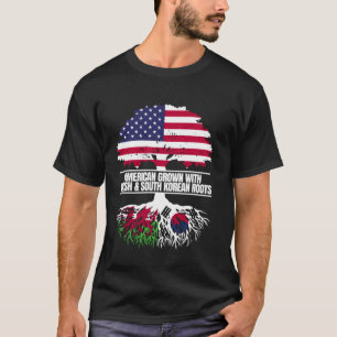 Amerikaans gekweekt met vlag-erfgoed Welsh Zuid-Ko T-shirt