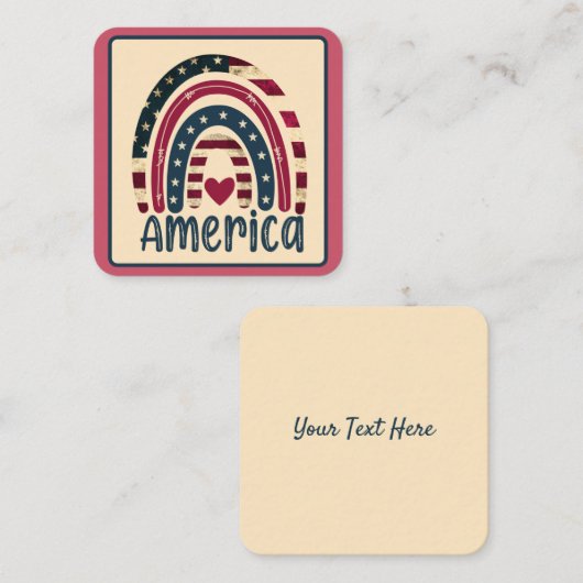 Amerikaans geluk informatiekaartje (Voorkant / Achterkant)