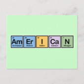 Amerikaans gemaakt van Elementen Briefkaart (Voorkant)