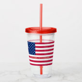 Amerikaans gepersonaliseerd monogram voor de Ameri Acryl Drinkbeker (Voorkant)