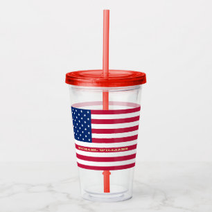 Amerikaans gepersonaliseerd monogram voor de Ameri Acryl Drinkbeker