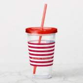 Amerikaans gepersonaliseerd monogram voor de Ameri Acryl Drinkbeker (Achterkant)