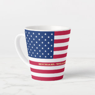 Amerikaans gepersonaliseerd monogram voor de Ameri Latte Mok
