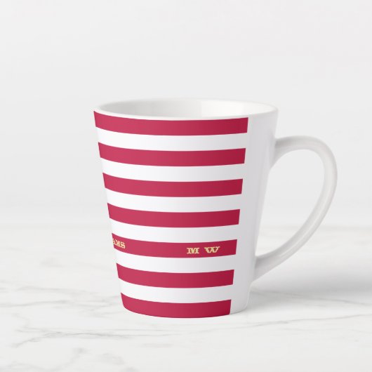 Amerikaans gepersonaliseerd monogram voor de Ameri Latte Mok (Rechts)