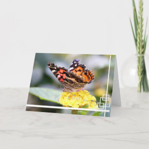 Amerikaans Geschilderd Dame Butterfly Blank Kaart