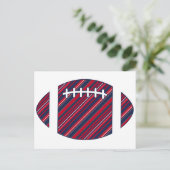Amerikaans gestreept voetbal briefkaart (Staand voorkant)