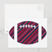 Amerikaans gestreept voetbal briefkaart (Voorkant / Achterkant)