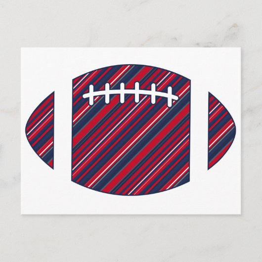 Amerikaans gestreept voetbal briefkaart (Voorkant)