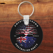 Amerikaans geteeld AUSTRALISCHE wortels AUSTRALIË Sleutelhanger (Voorkant)