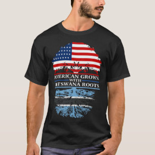Amerikaans geteeld met Batswana wortels  Botswana T-shirt