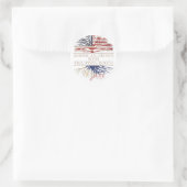 Amerikaans geteeld met filippijnse wortels ronde sticker (Tas)