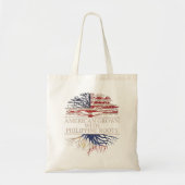 Amerikaans geteeld met filippijnse wortels tote bag (Voorkant)