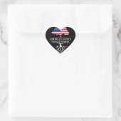 Amerikaans geteeld met Franse Roots France Design Hart Sticker (Tas)