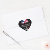 Amerikaans geteeld met Franse Roots France Design Hart Sticker (Envelop)