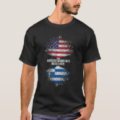 Amerikaans geteeld met Griekse roots VS vlag Griek T-shirt (Voorkant)