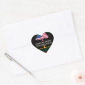 Amerikaans geteeld met Litouwse wortels Litouwen Hart Sticker (Envelop)