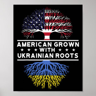 Amerikaans geteeld met Oekraïense wortels - Oekraï Poster