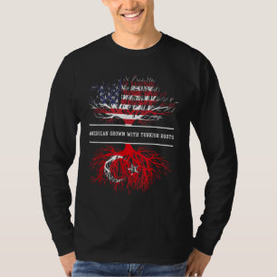 Amerikaans geteeld met Turkse wortels Turkije T-shirt