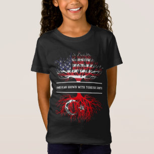Amerikaans geteeld met Turkse wortels Turkije T-shirt