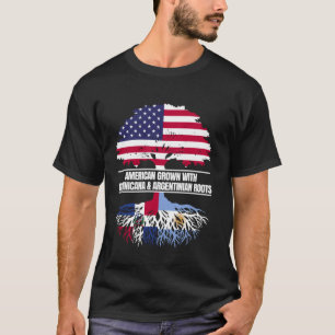 Amerikaans geteeld met vlag-erfgoed Dominicaanse A T-shirt