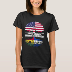 Amerikaans geteeld met vlag erfgoed Ghanese Salvad T-shirt