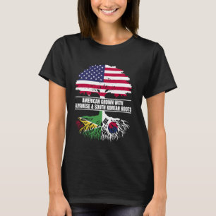 Amerikaans geteeld met vlag erfgoed Guyana Zuid-Ko T-shirt