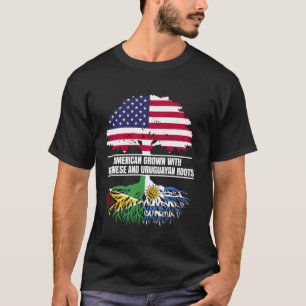 Amerikaans geteeld met vlag erfgoed Guyanese Urugu T-shirt