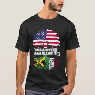 Amerikaans geteeld met vlag-erfgoed Jamaicaans Ita T-shirt