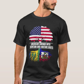 Amerikaans geteeld met vlag-erfgoed Vincentiaans H T-shirt