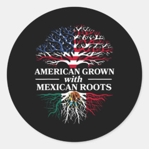 Amerikaans geteeld Mexicaanse wortels Mexico Landl Ronde Sticker