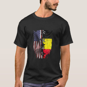 Amerikaans geteelde Belgische wortels USA België v T-shirt