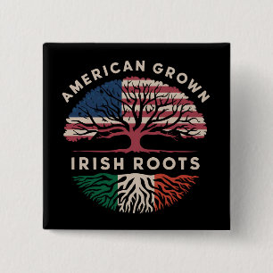 Amerikaans geteelde Ierse wortels St. Patrick's Da Vierkante Button 5,1 Cm