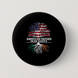 Amerikaans geteelde Ierse wortels vlag Ierland ST. Ronde Button 5,7 Cm