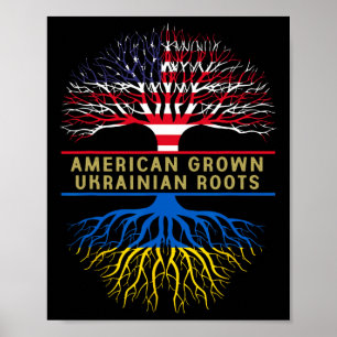 Amerikaans geteelde Oekraïense wortels Amerika Oek Poster