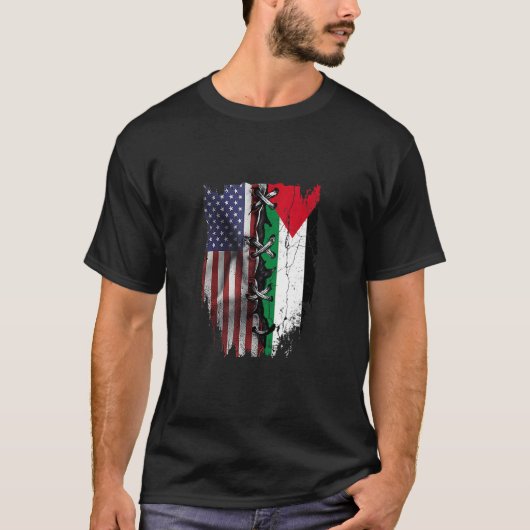Amerikaans geteelde Palestijnse wortels VS Palesti T-shirt (Voorkant)