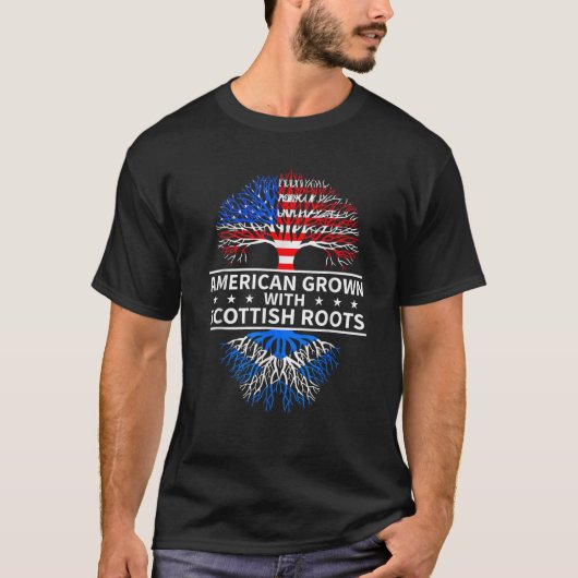 Amerikaans geteelde Schotse wortels Schotland T-shirt (Voorkant)