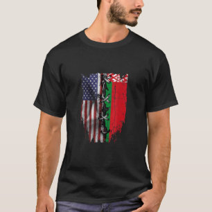 Amerikaans geteelde Wit-Russische wortels USA Wit- T-shirt