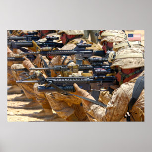 AMERIKAANS GEVECHTSPERSONEEL POSTER