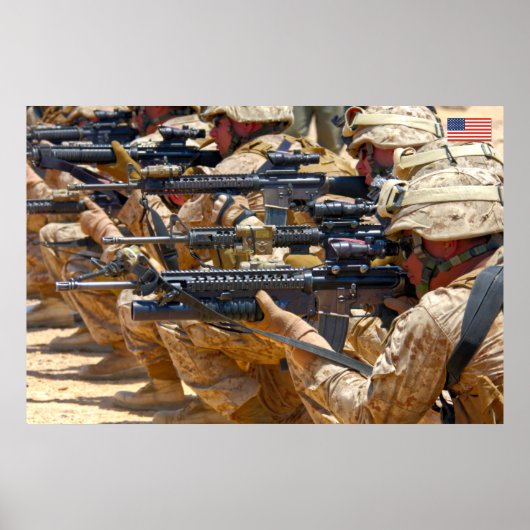 AMERIKAANS GEVECHTSPERSONEEL POSTER (Voorkant)