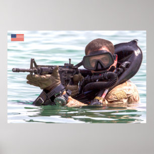 AMERIKAANS GEVECHTSPERSONEEL POSTER