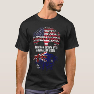 Amerikaans gewas met Australische rots Amerikaanse T-shirt